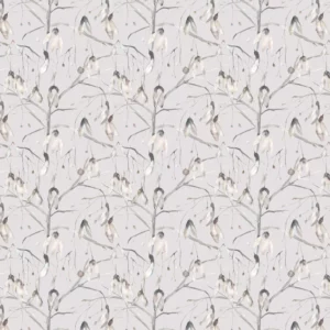 black-grey botanical printed fabric from Voyage Maison