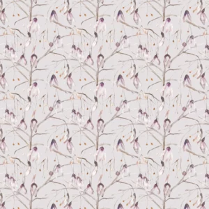 purple botanical printed fabric from Voyage Maison