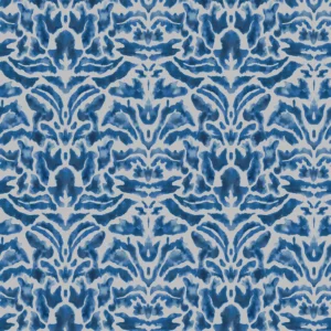 blue traditional velvet-chenille fabric from Voyage Maison