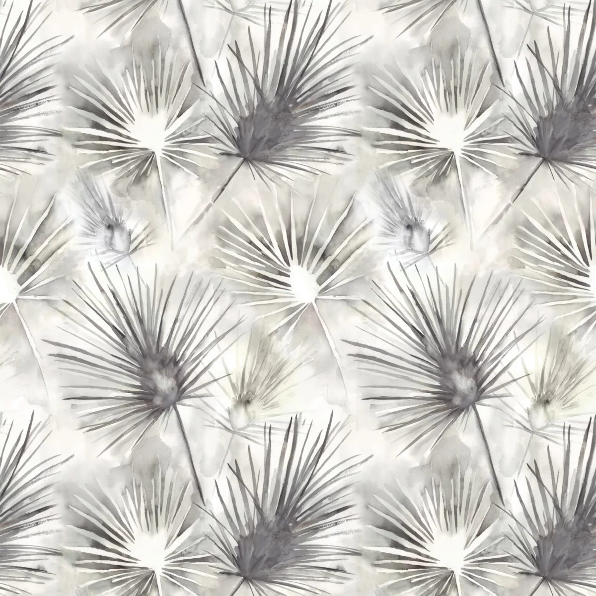 Amida Fabric - Bamboo by black-grey botanical printed fabric from Voyage Maison