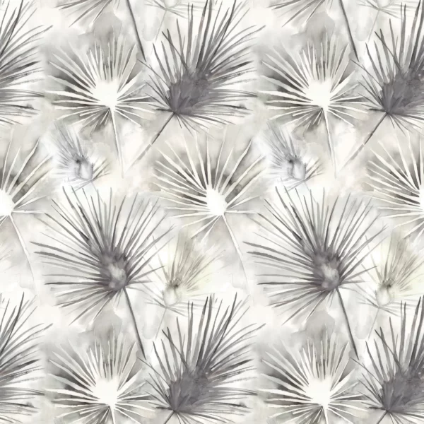 black-grey botanical printed fabric from Voyage Maison