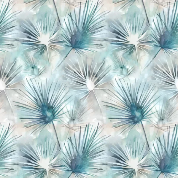 Amida Fabric - Cobalt by blue botanical printed fabric from Voyage Maison