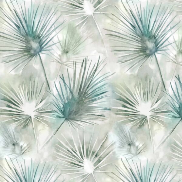 Amida Fabric - Emerald by green botanical printed fabric from Voyage Maison