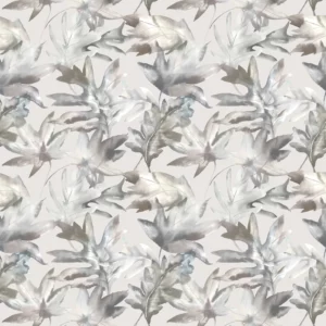 black-grey botanical printed fabric from Voyage Maison