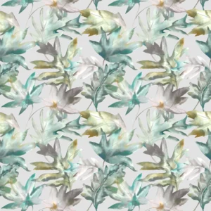 green botanical printed fabric from Voyage Maison