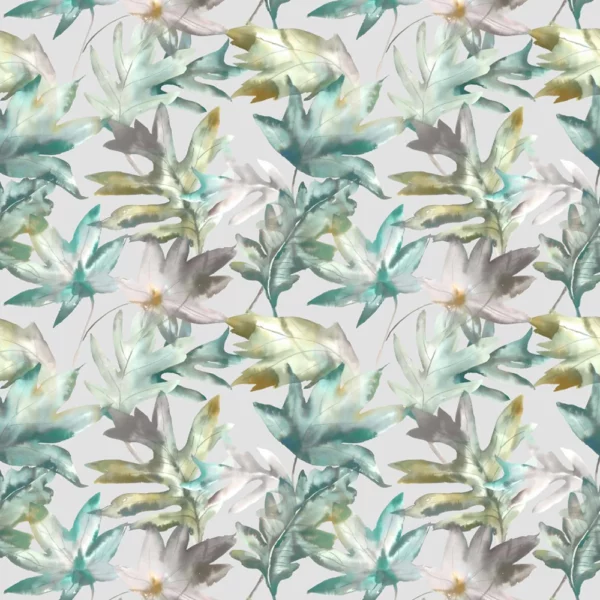 green botanical printed fabric from Voyage Maison