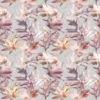 purple botanical printed fabric from Voyage Maison