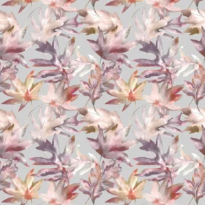 purple botanical printed fabric from Voyage Maison