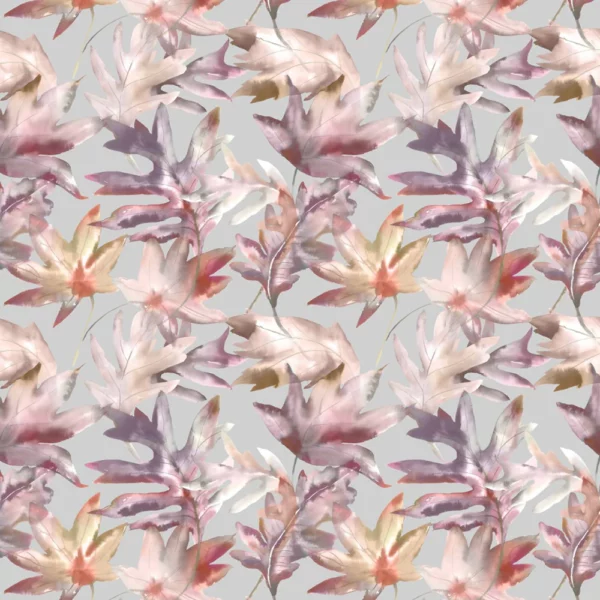 purple botanical printed fabric from Voyage Maison