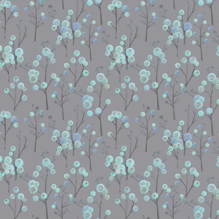 Ichiyo Blossom Fabric - Aqua swatch