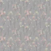 black-grey botanical cotton fabric from Voyage Maison