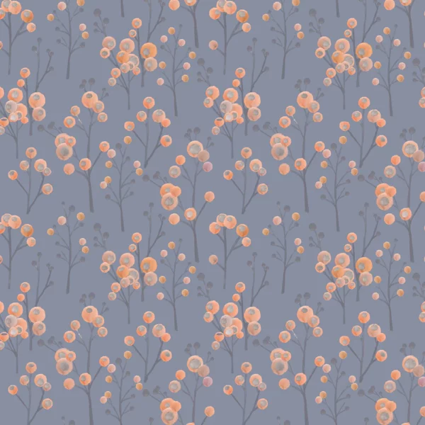 Ichiyo Blossom Fabric - Cobalt by blue botanical cotton fabric from Voyage Maison