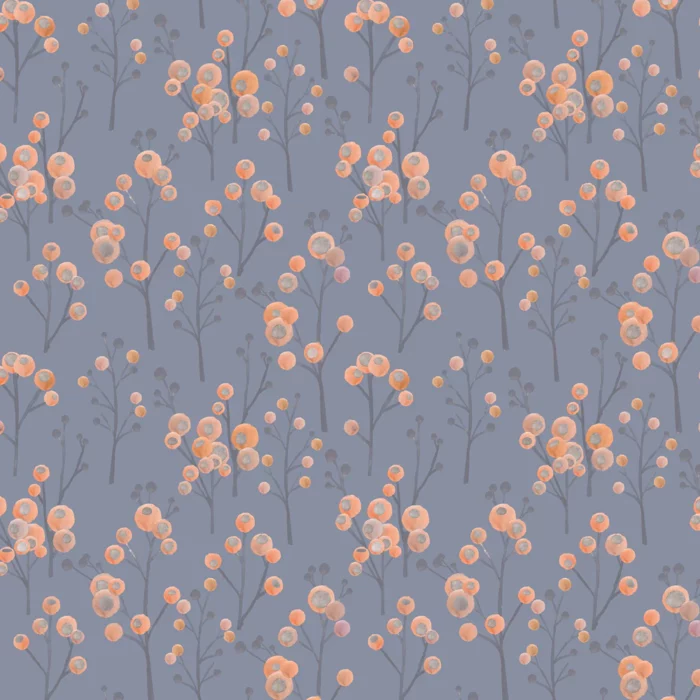 Ichiyo Blossom Fabric - Cobalt swatch