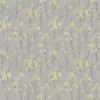 black-grey botanical cotton fabric from Voyage Maison