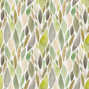 green botanical cotton fabric from Voyage Maison
