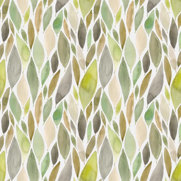 green botanical cotton fabric from Voyage Maison