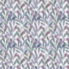 purple botanical cotton fabric from Voyage Maison