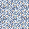 blue botanical cotton fabric from Voyage Maison