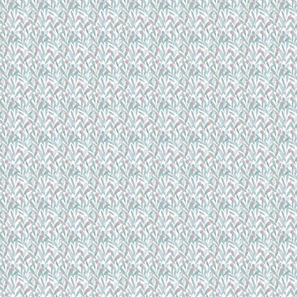 green botanical cotton fabric from Voyage Maison