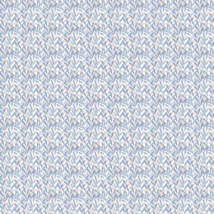 blue botanical cotton fabric from Voyage Maison