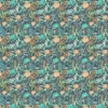blue botanical cotton fabric from Voyage Maison