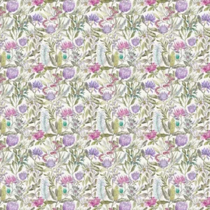 green botanical cotton fabric from Voyage Maison