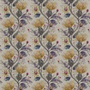 multicolour botanical cotton fabric from Voyage Maison