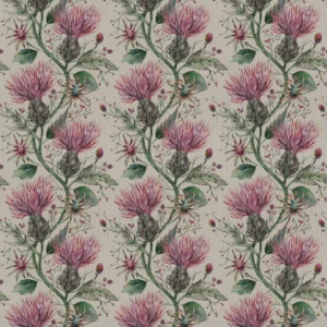 green botanical cotton fabric from Voyage Maison