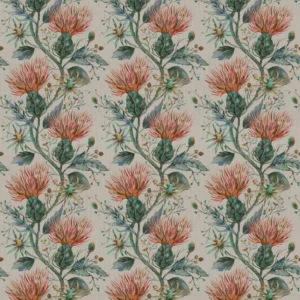 multicolour botanical cotton fabric from Voyage Maison