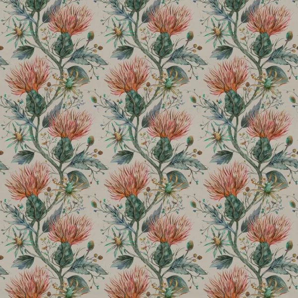 multicolour botanical cotton fabric from Voyage Maison