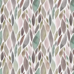 black-grey botanical cotton fabric from Voyage Maison