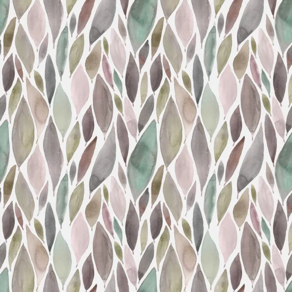 Koyo Fabric - Granite by black-grey botanical cotton fabric from Voyage Maison