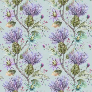 multicolour botanical cotton fabric from Voyage Maison