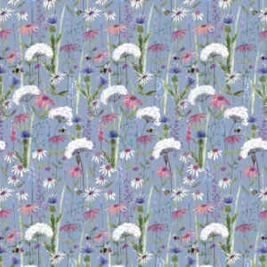 blue botanical printed fabric from Voyage Maison