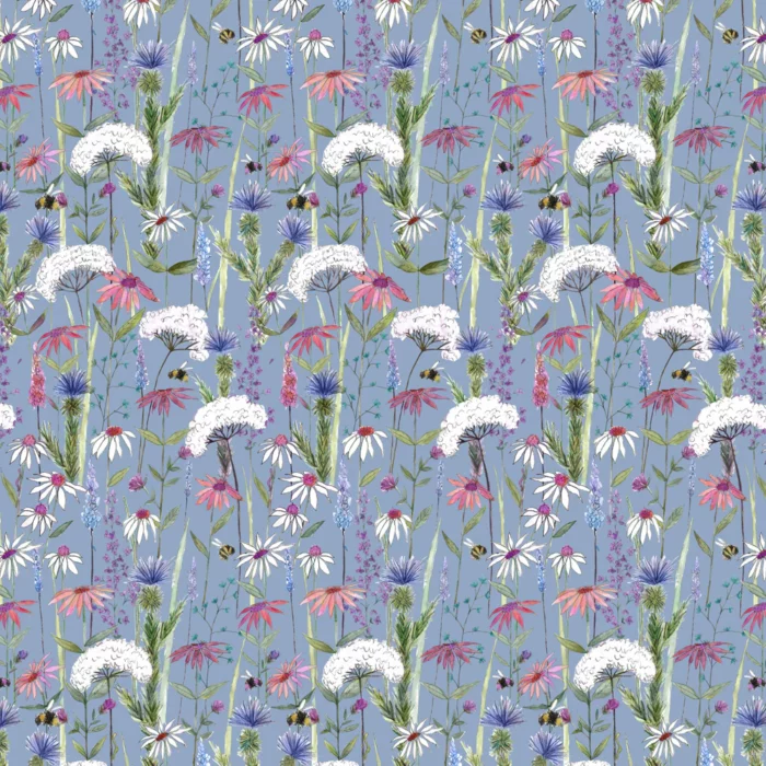 Hermione Fabric - Bluebell swatch