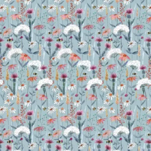 blue botanical printed fabric from Voyage Maison