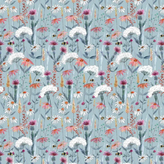 Hermione Fabric - Cornflower swatch