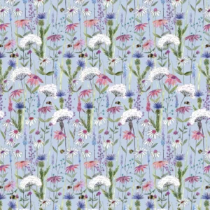 blue botanical printed fabric from Voyage Maison