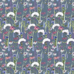 blue botanical printed fabric from Voyage Maison