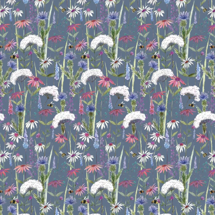 Hermione Fabric - Indigo swatch