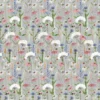 black-grey botanical printed fabric from Voyage Maison