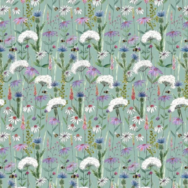 blue botanical printed fabric from Voyage Maison
