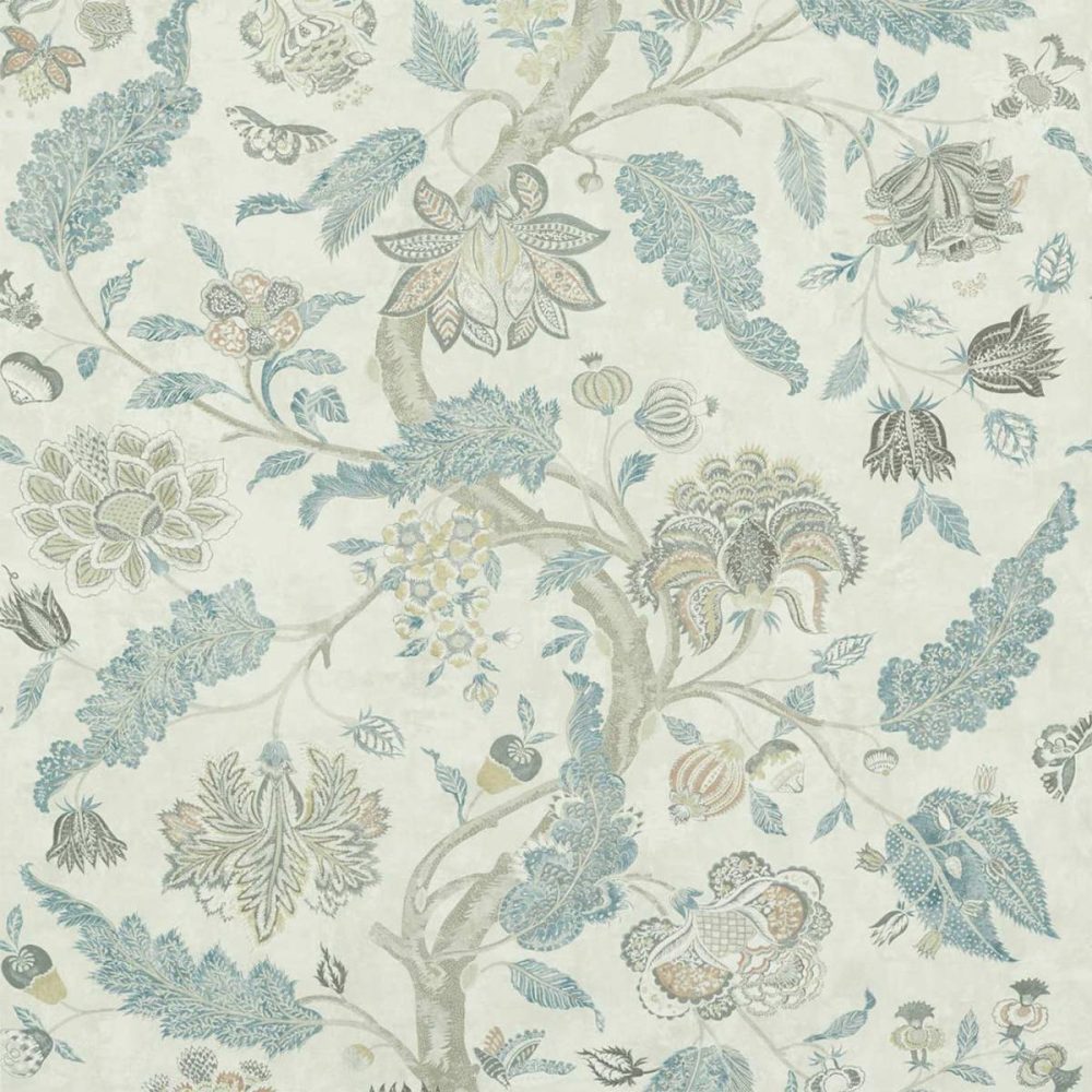 Indienne Print Fabric - Natural / Aubusson from