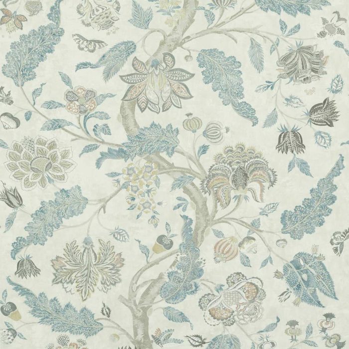 Indienne Print Fabric - Natural / Aubusson swatch