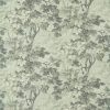 black-grey botanical linen fabric from Zoffany