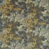 black-grey botanical velvet-chenille fabric from Zoffany
