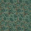green traditional woven fabric from Zoffany