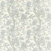 black-grey botanical silk-satin fabric from Zoffany