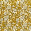 yellow botanical silk-satin fabric from Zoffany