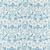 blue animal linen fabric from Zoffany